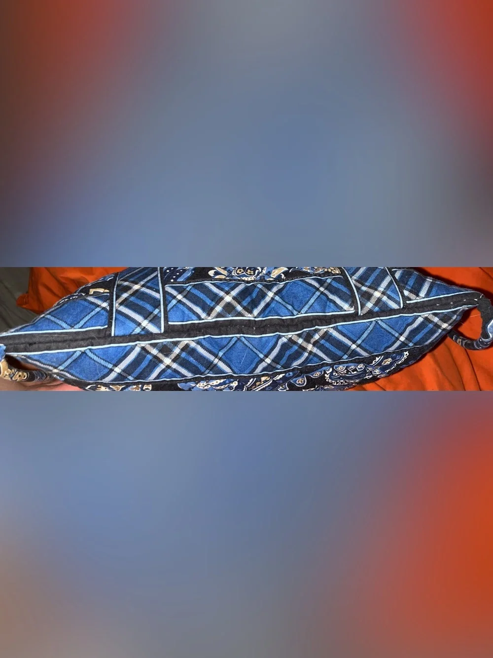 Vera Bradley Quilted Blue Paisley Backpack/Tote Bag